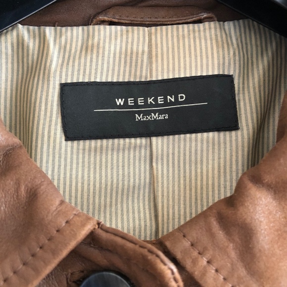 Weekend Max Mara Leather Utility Jacket - Picture 4 of 15